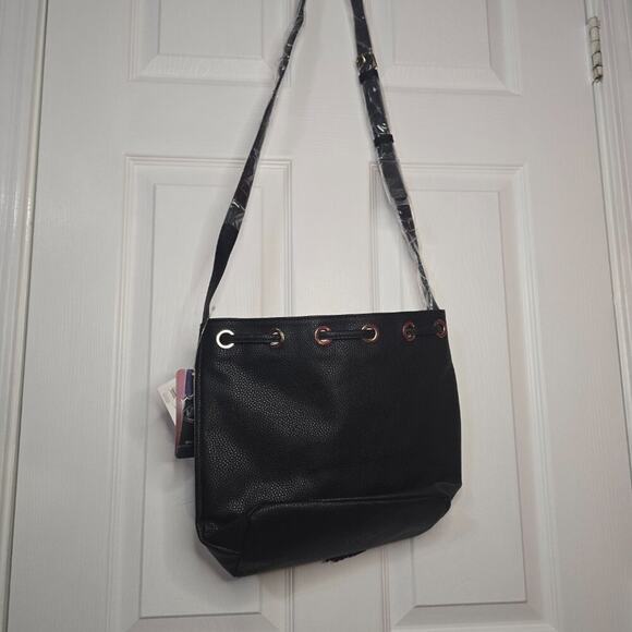 NHL Foco Pittsburgh Penguins Marbled Leather Cross Body Purse - Picture 3 of 7